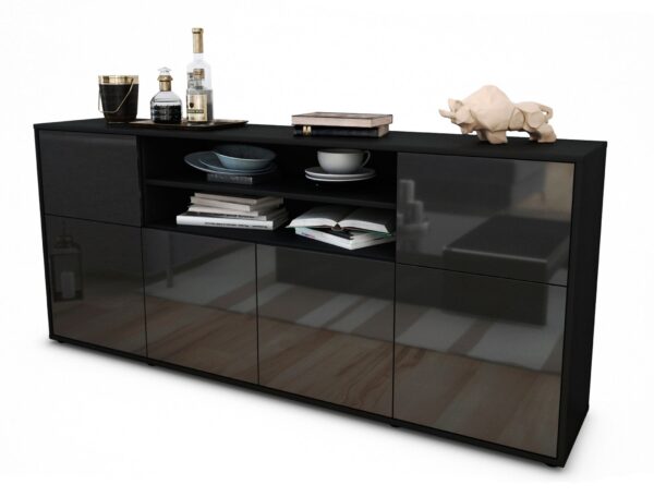 Sideboard Emilia, Grau (180x79x35cm)
