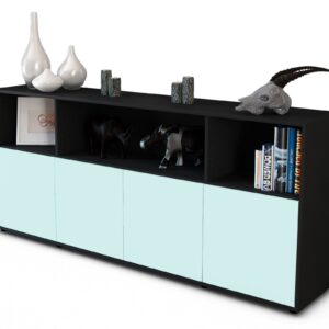 Sideboard Enrica | Korpus Anthrazit | Front in Mint | 180x79x35cm (BxHxT)
