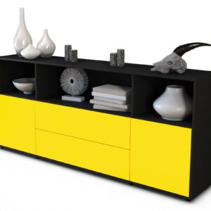 Sideboard Enza, Gelb (180x79x35cm)