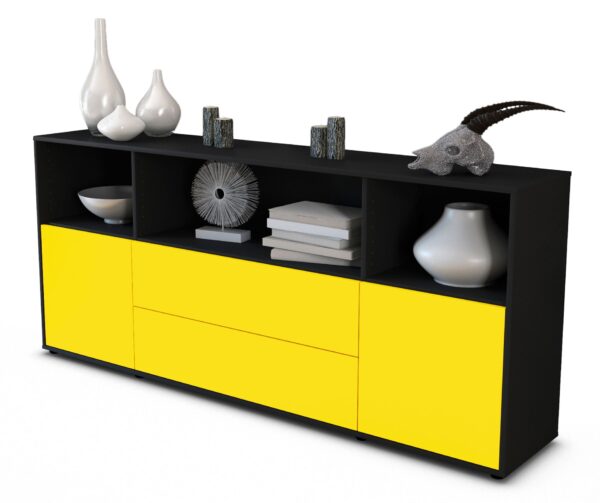 Sideboard Enza, Gelb (180x79x35cm)