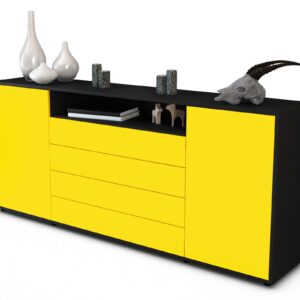 Sideboard Enzo, Gelb (180x79x35cm)