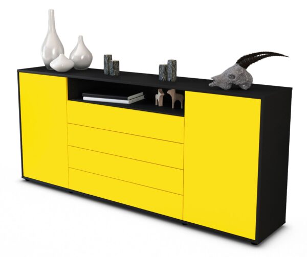 Sideboard Enzo, Gelb (180x79x35cm)