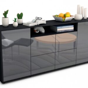 Sideboard Ephenia, Grau (180x79x35cm)