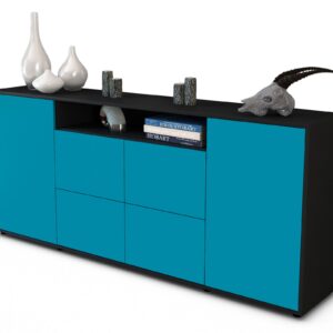 Sideboard Ephenia, Türkis (180x79x35cm)