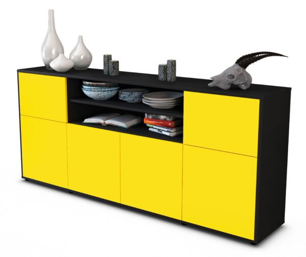 Sideboard Ermelina, Gelb (180x79x35cm)