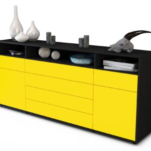 Sideboard Evelina, Gelb (180x79x35cm)