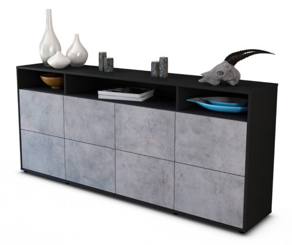 Sideboard Evita, Beton (180x79x35cm)