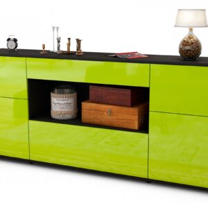 Sideboard Fabiola, Grün (180x79x35cm)