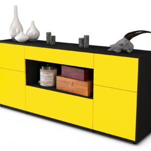 Sideboard Fabiola, Gelb (180x79x35cm)