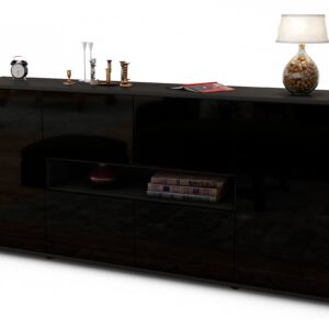 Sideboard Farina, Schwarz (180x79x35cm)