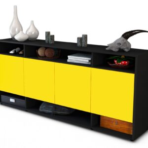 Sideboard Felia, Gelb (180x79x35cm)