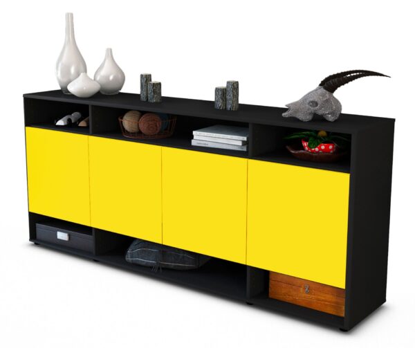 Sideboard Felia, Gelb (180x79x35cm)