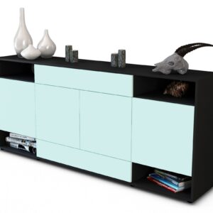 Sideboard Felicia | Korpus Anthrazit | Front in Mint | 180x79x35cm (BxHxT)