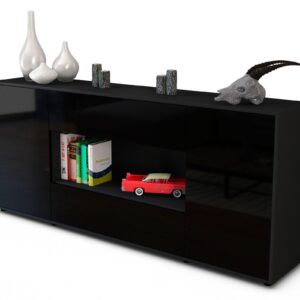 Sideboard Filomena, Schwarz (180x79x35cm)
