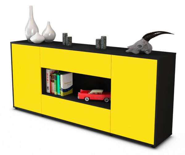 Sideboard Filomena, Gelb (180x79x35cm)