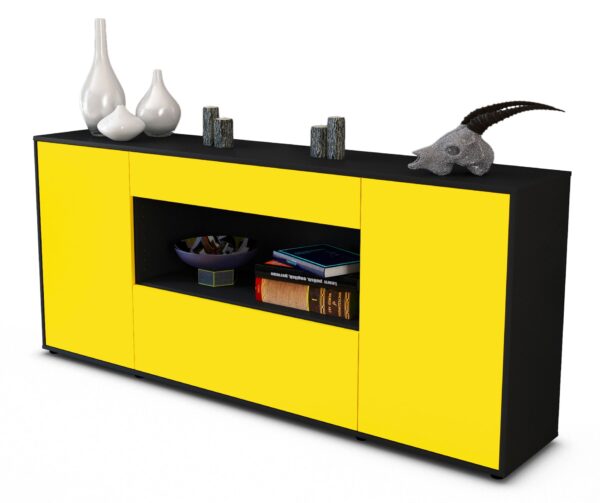 Sideboard Fiora, Gelb (180x79x35cm)