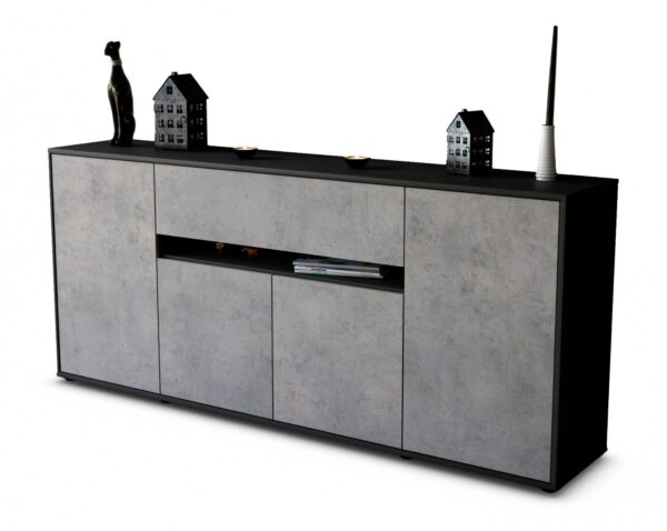 Sideboard Flavia, Beton (180x79x35cm)