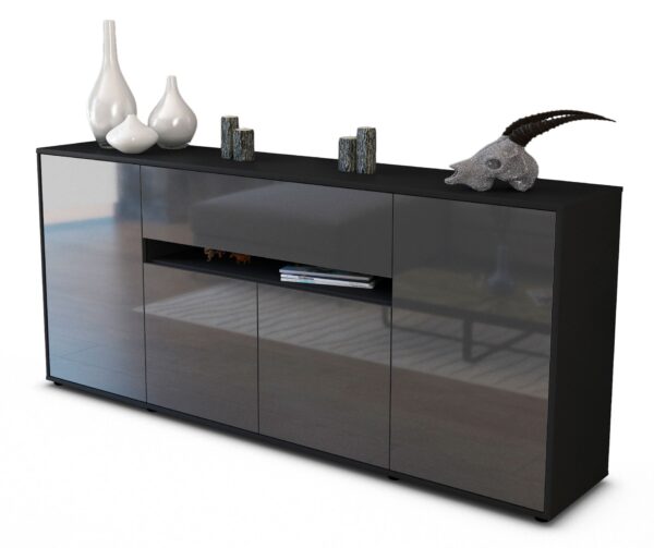 Sideboard Flavia, Grau (180x79x35cm)