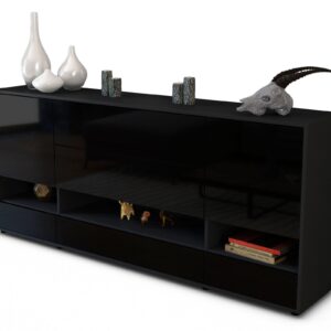 Sideboard Florentina, Schwarz (180x79x35cm)