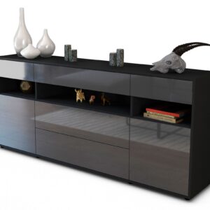 Sideboard Floria, Grau (180x79x35cm)