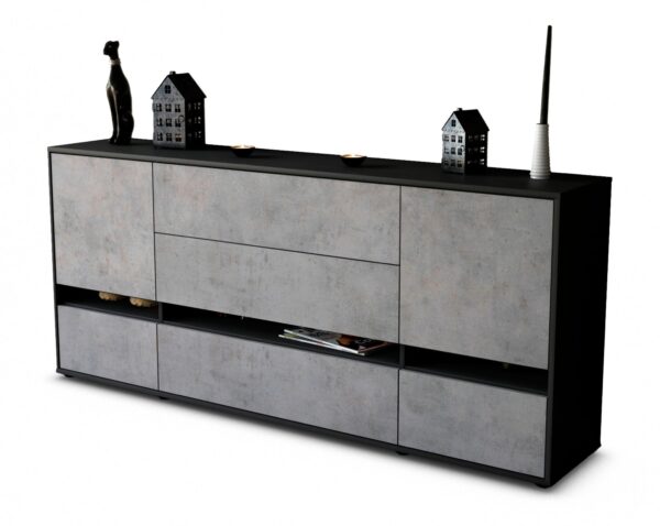 Sideboard Floriana, Beton (180x79x35cm)