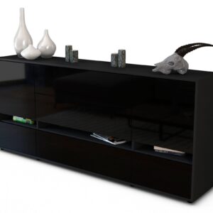 Sideboard Floriana, Schwarz (180x79x35cm)