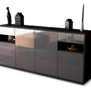 Sideboard Franca, Grau (180x79x35cm)