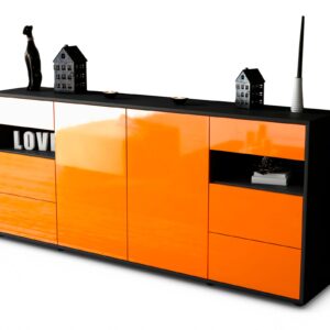 Sideboard Francesca, Orange (180x79x35cm)