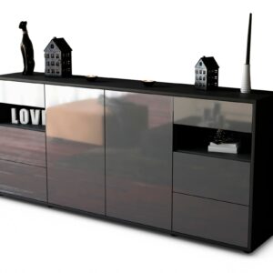 Sideboard Francesca, Grau (180x79x35cm)