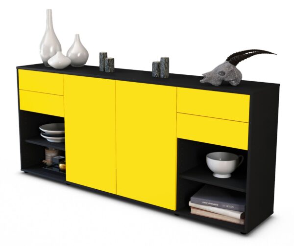 Sideboard Franka, Gelb (180x79x35cm)