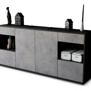 Sideboard Gabriella, Beton (180x79x35cm)