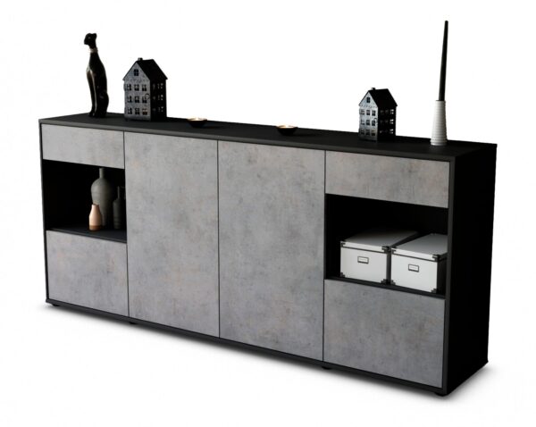 Sideboard Gabriella, Beton (180x79x35cm)
