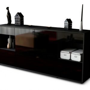 Sideboard Gabriella, Schwarz (180x79x35cm)