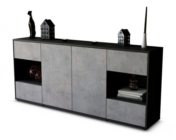 Sideboard Gaia, Beton (180x79x35cm)