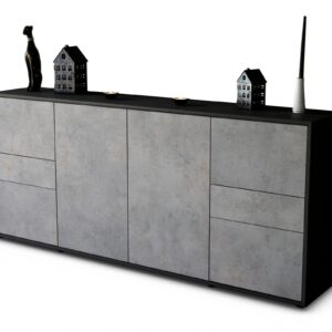 Sideboard Gemma, Beton (180x79x35cm)