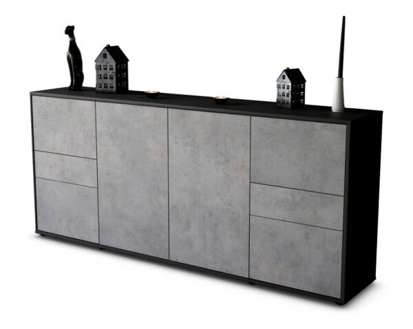 Sideboard Gemma, Beton (180x79x35cm)