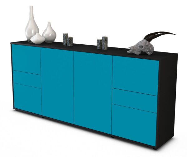Sideboard Gemma, Türkis (180x79x35cm)