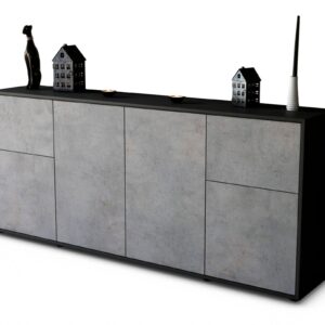 Sideboard Georgina, Beton (180x79x35cm)