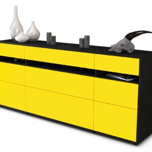 Sideboard Giada, Gelb (180x79x35cm)