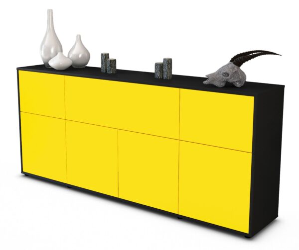 Sideboard Gianna, Gelb (180x79x35cm)