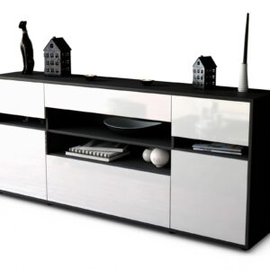 Sideboard Gina, Weiß (180x79x35cm)