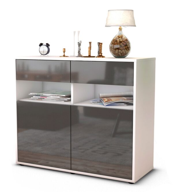 Sideboard Bruna, Grau (92x79x35cm)