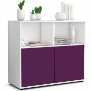 Sideboard Camilla | Korpus Weiß | Front in Lila | 92x79x35cm (BxHxT)