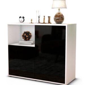 Sideboard Carina, Schwarz (92x79x35cm)