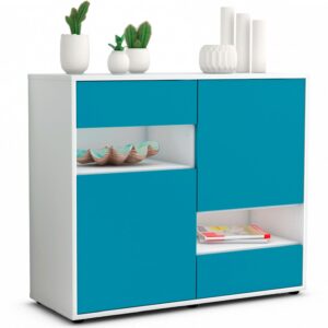 Sideboard Carmelina, Türkis (92x79x35cm)
