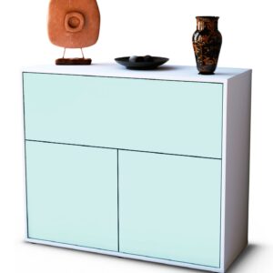 Sideboard Carolin | Korpus Weiß | Front in Mint | 92x79x35cm (BxHxT)