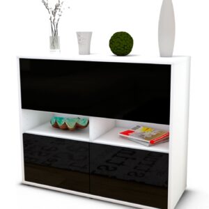 Sideboard Cassandra, Schwarz (92x79x35cm)