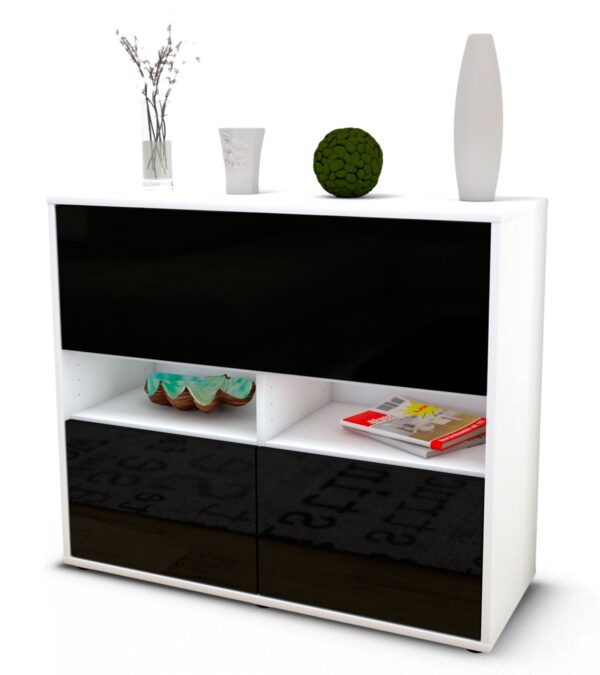 Sideboard Cassandra, Schwarz (92x79x35cm)