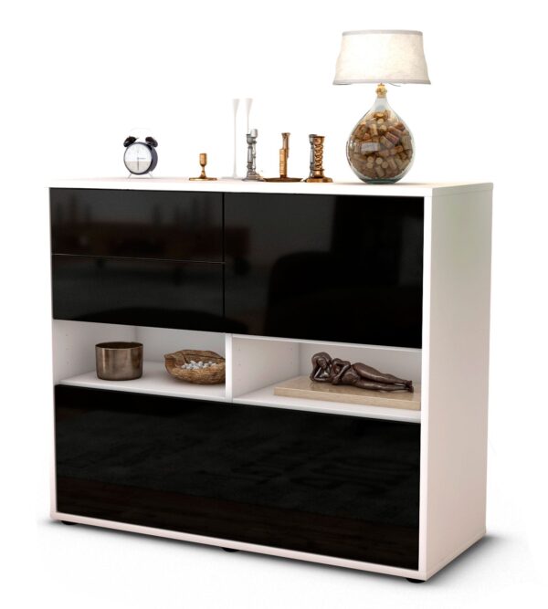 Sideboard Cornelia, Schwarz (92x79x35cm)