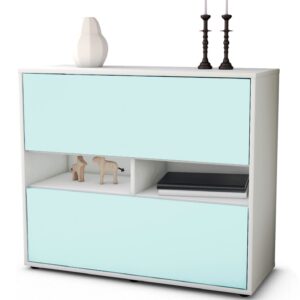 Sideboard Dalia | Korpus Weiß | Front in Mint | 92x79x35cm (BxHxT)